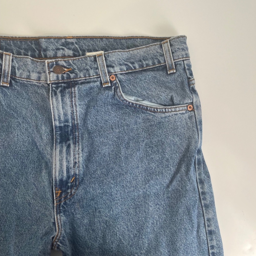 Vintage Levi 505 Orange Tab Jeans Mens 36x30 Medium Wash Straight Leg Denim